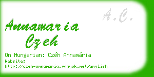 annamaria czeh business card